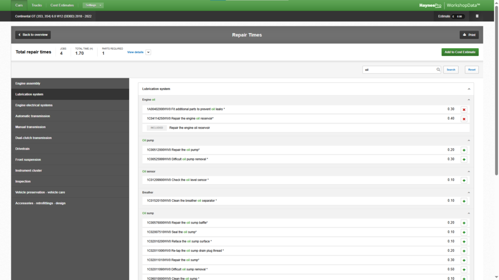 Haynespro WorkshopData