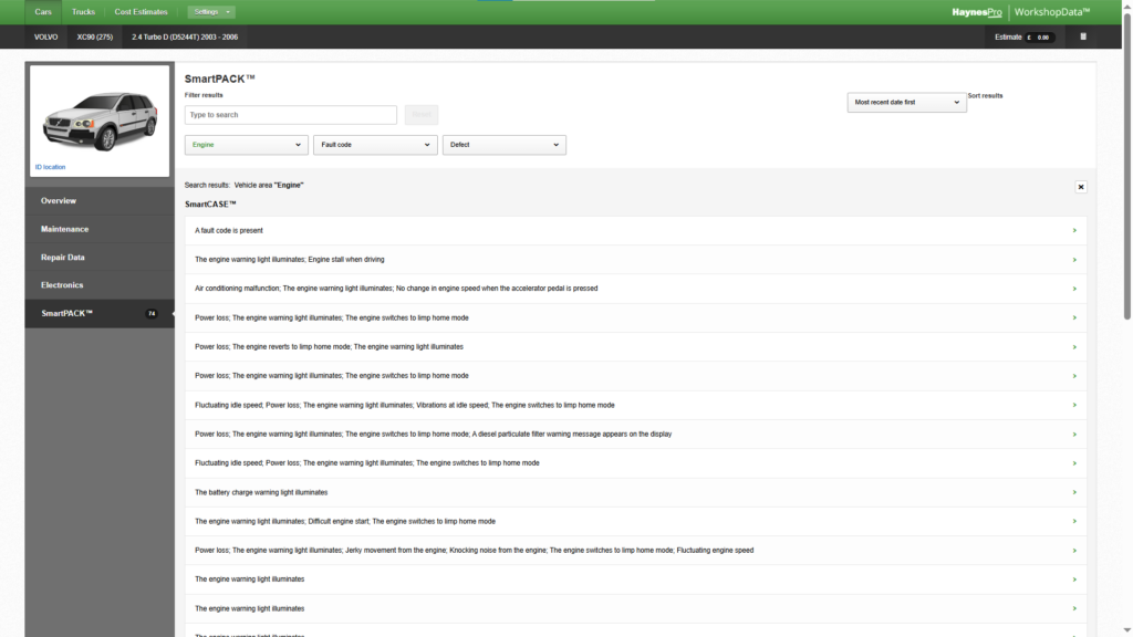 Haynespro WorkshopData